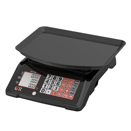 Báscula Comercial Digital CR-20 de 20 kg con Funciones de Peso, Precio e Importe | Grado HORECA