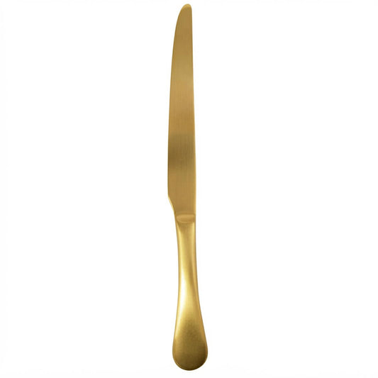 Rivoli Aura | Set de 12 Cuchillos de Mesa de 21 cm | Acero Inoxidable Dorado