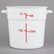 Contenedor Policarbonato Redondo Con Tapa Azul 1L