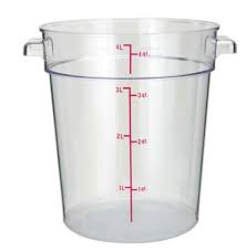 Contenedor Policarbonato Redondo Con Tapa Azul 4L
