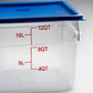 Contenedor Policarbonato Cuadrado Con Tapa Azul 12L