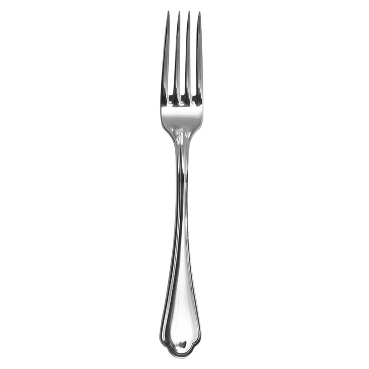 Ferrera | Set de 12 Tenedores de Mesa de 19.5 cm | Acero Inoxidable con Líneas en Relieve