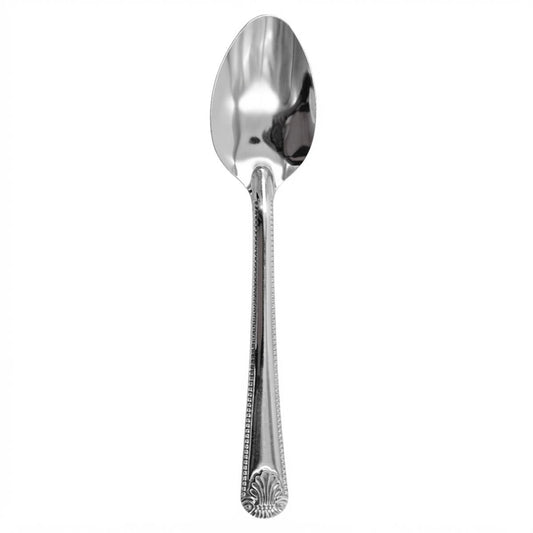 Leticia | Set de 12 Cucharas Cafeteras de 15.5 cm | Acero Inoxidable con Relieve Clásico