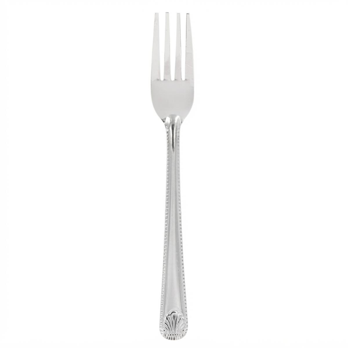 Leticia | Set de 12 Tenedores de Mesa de 18 cm | Acero Inoxidable con Relieve Clásico