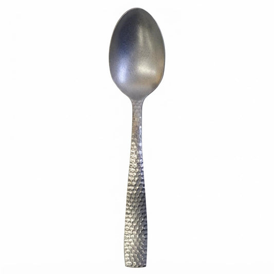 Parma Vintage | Set de 12 Cucharas Europeas de 20 cm | Acero Inoxidable Martillado Vintage