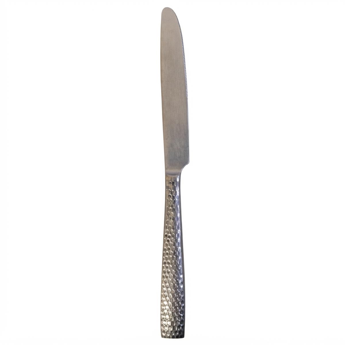 Parma Vintage | Set de 12 Cuchillos Europeos de 23.5 cm | Acero Inoxidable Martillado Vintage