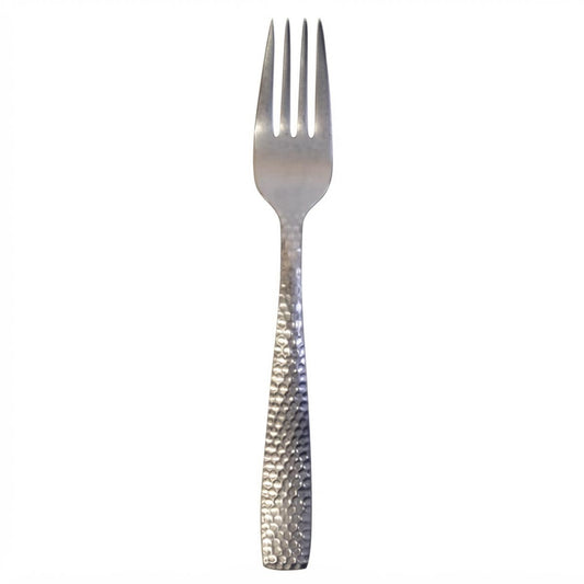 Parma Vintage | Set de 12 Tenedores Ensalada de 18 cm | Acero Inoxidable Martillado Vintage