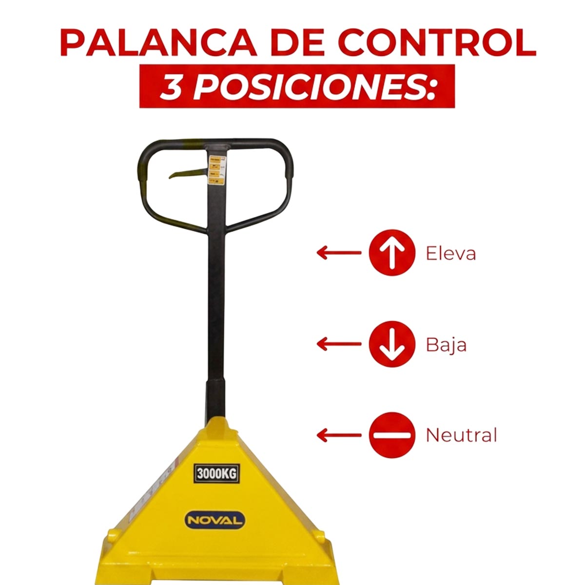 Patín Hidráulico Reforzado de 3 Toneladas con Bomba de Hierro Fundido y Ruedas de Nylon | Grado HORECA e Industrial