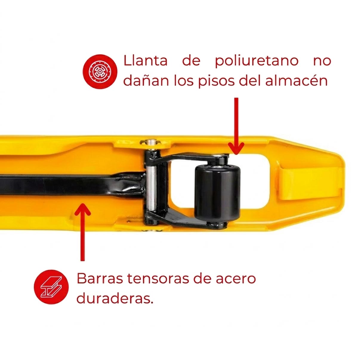 Patín Hidráulico Reforzado de 3 Toneladas con Bomba de Hierro Fundido y Ruedas de Nylon | Grado HORECA e Industrial