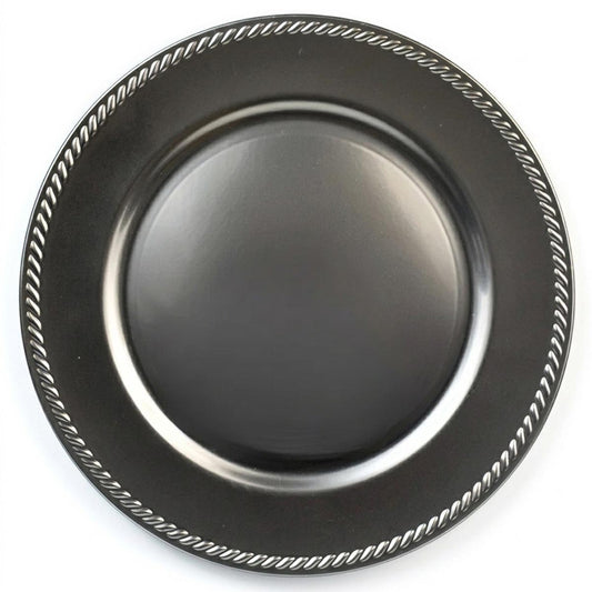 Málaga Plato Base | Borde Punteado de 33 cm con Variantes de Color (12 Piezas)