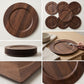 Plato Redondo Imitación Madera Pack 6 Pzs