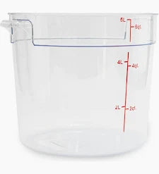 Contenedor Policarbonato Redondo Con Tapa Azul 6L