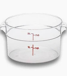 Contenedor Policarbonato Redondo Con Tapa Azul 2L
