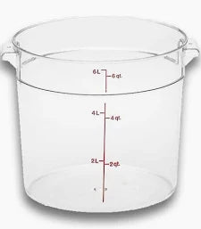 Contenedor Policarbonato Redondo Con Tapa Azul 6L
