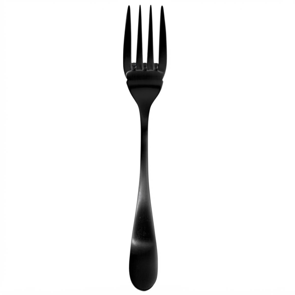 Rivoli Onix | Set de 12 Tenedores Ensalada de 19 cm | Acero Inoxidable Negro Onix
