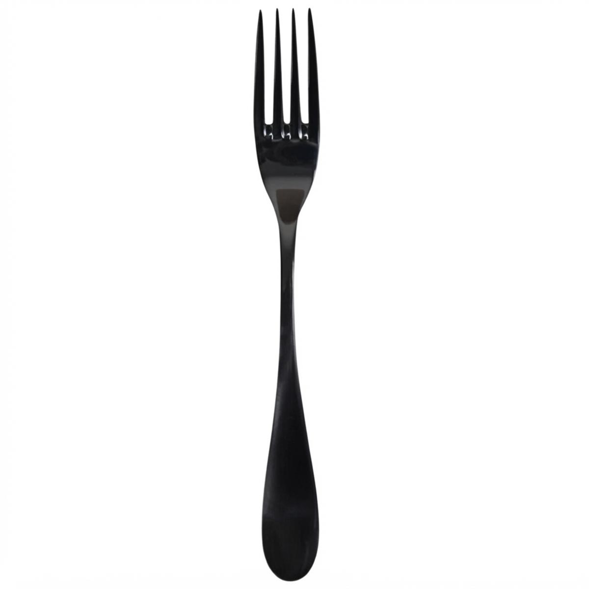 Rivoli Onix | Set de 12 Tenedores de Mesa de 21 cm | Acero Inoxidable Negro Onix