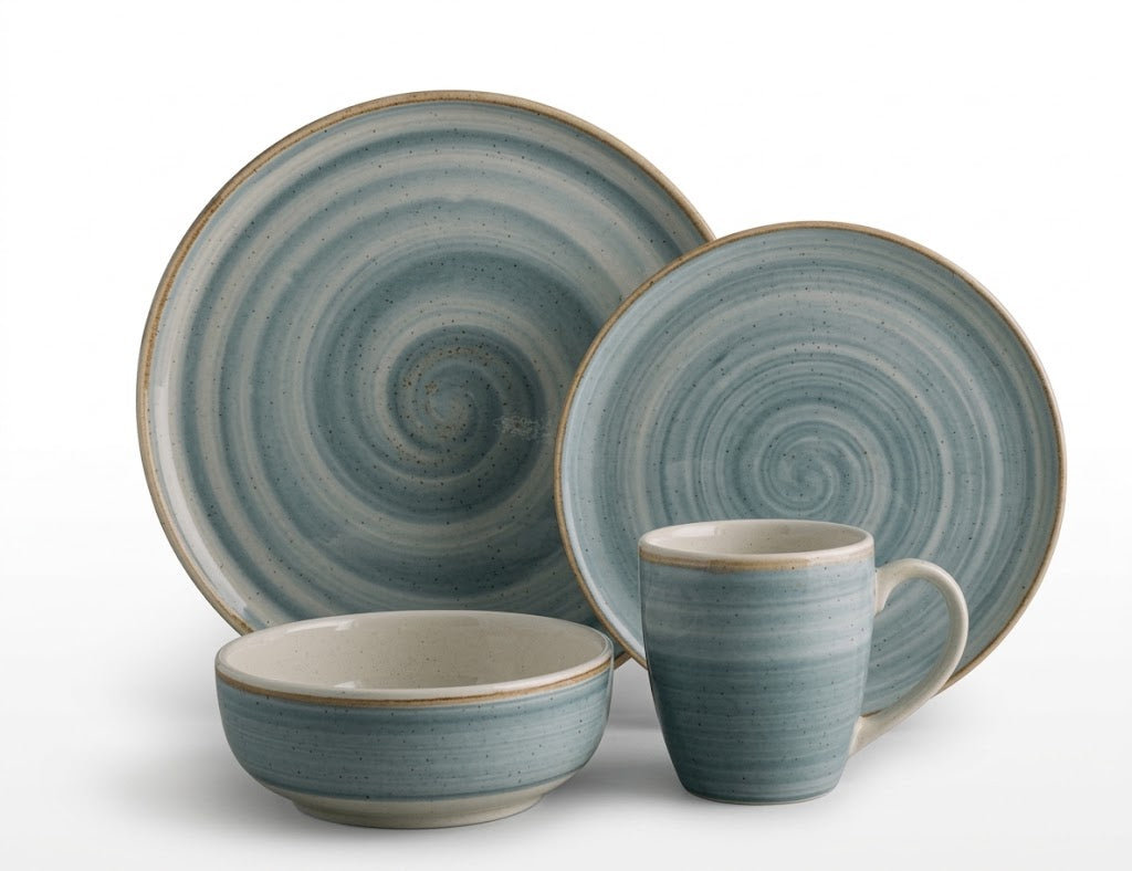 Vajilla Caoba Azul