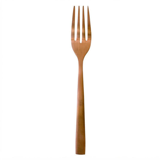 Venecia Gold Rose | Set de 12 Tenedores Ensalada de 18 cm | Acero Inoxidable Oro Rosa