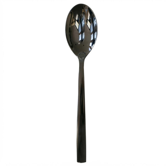 Venecia Onix | Set de 12 Cucharas de Mesa de 20 cm | Acero Inoxidable Negro Onix