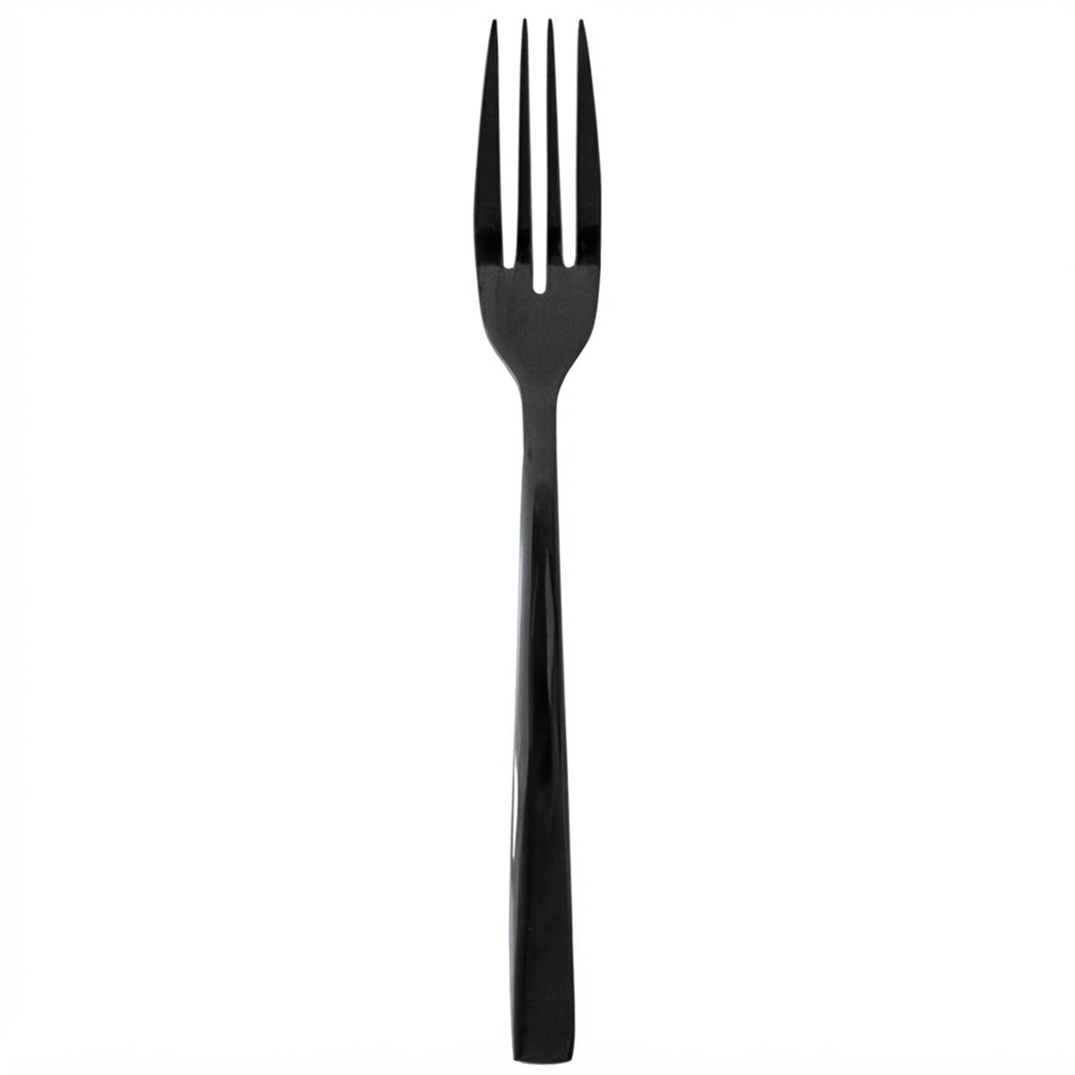 Venecia Onix | Set de 12 Tenedores de Mesa de 20 cm | Acero Inoxidable Negro Onix