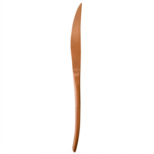 Venecia Gold Rose | Set de 12 Cuchillos de Mesa de 23 cm | Acero Inoxidable Oro Rosa