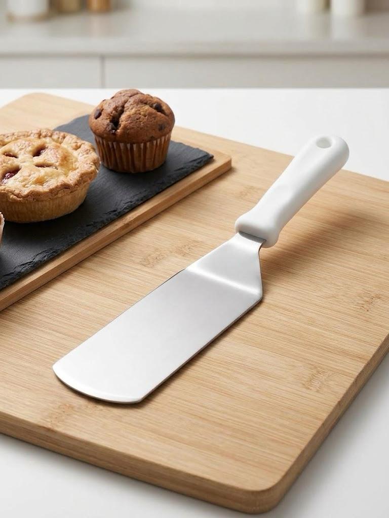 Volteador para Hamburguesa con Mango de Plástico Blanco Pack 3 Pzs