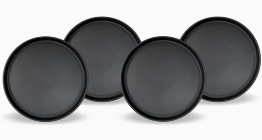 Plato Negro Semimate Mediterraneo 19 CM