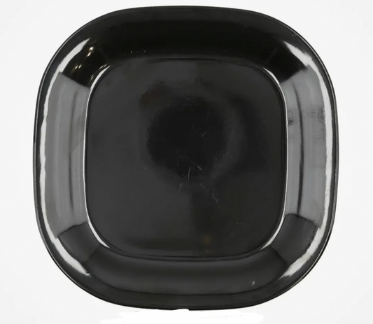 Plato Melamina Negra Trinche 25 cm