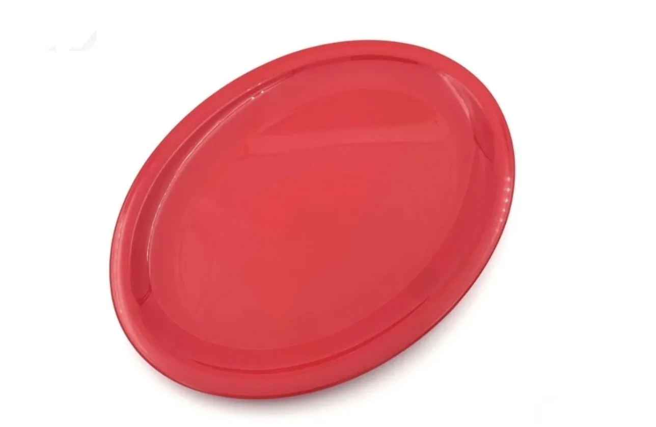 PLATO OVALADO MELAMINA ROJO 23 CM