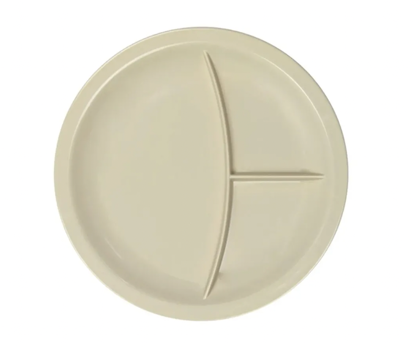 Plato Melamina con 3 Divisiones