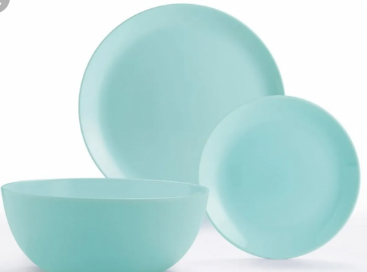 Vajilla Menta Porcelana Uso Rudo 45 Piezas Restaurante