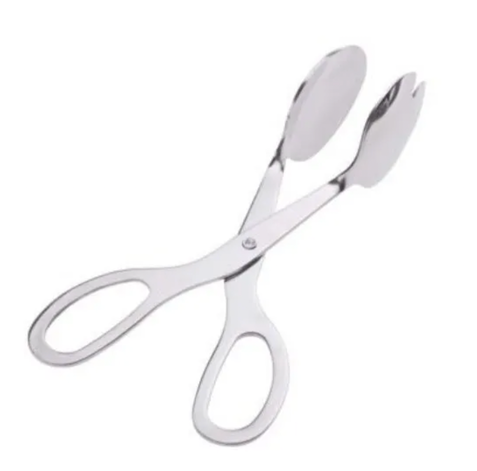 Pinza Tijera Para Ensalada Acero Inoxidable