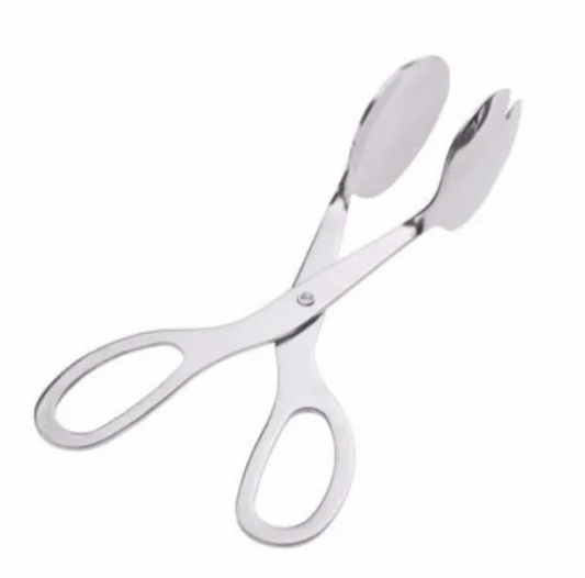 Pinza Tijera Para Ensalada Acero Inoxidable