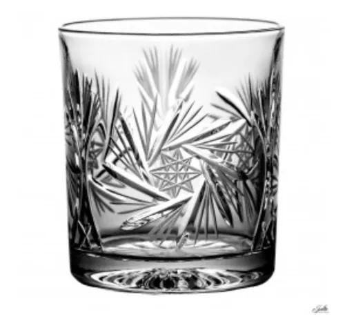 Juego de Vasos de Cristal Cortado Wisky