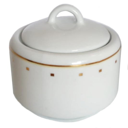 Azucarera Porcelana Con Tapa 8 Oz Decorada