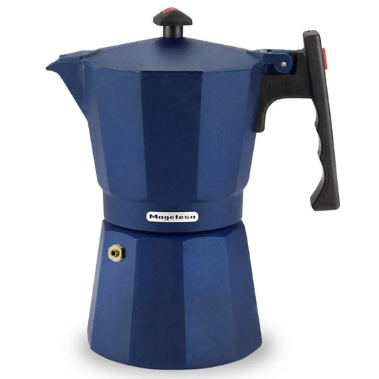 Cafetera Magefesa Colombia 6 tazas manual azul italiana