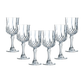 Juego de 6 copas Longchamp flauta Cristal D'arques