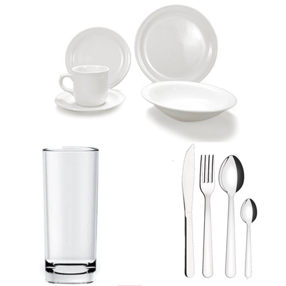Basic 2 | Paquete de Vajilla para 100 Personas | Grado Profesional HORECA