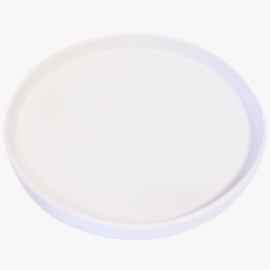 Plato Blanco con Borde Porcelana 27.5 cm