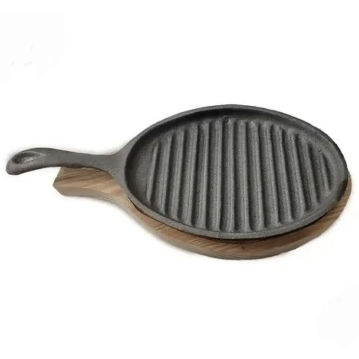 10 Plato Completo Hierro Fundido Con Base Con Grill