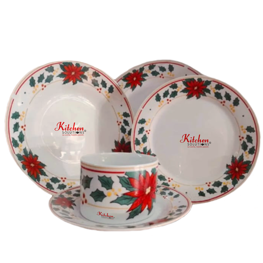 Vajilla Navideña porcelana 4 personas