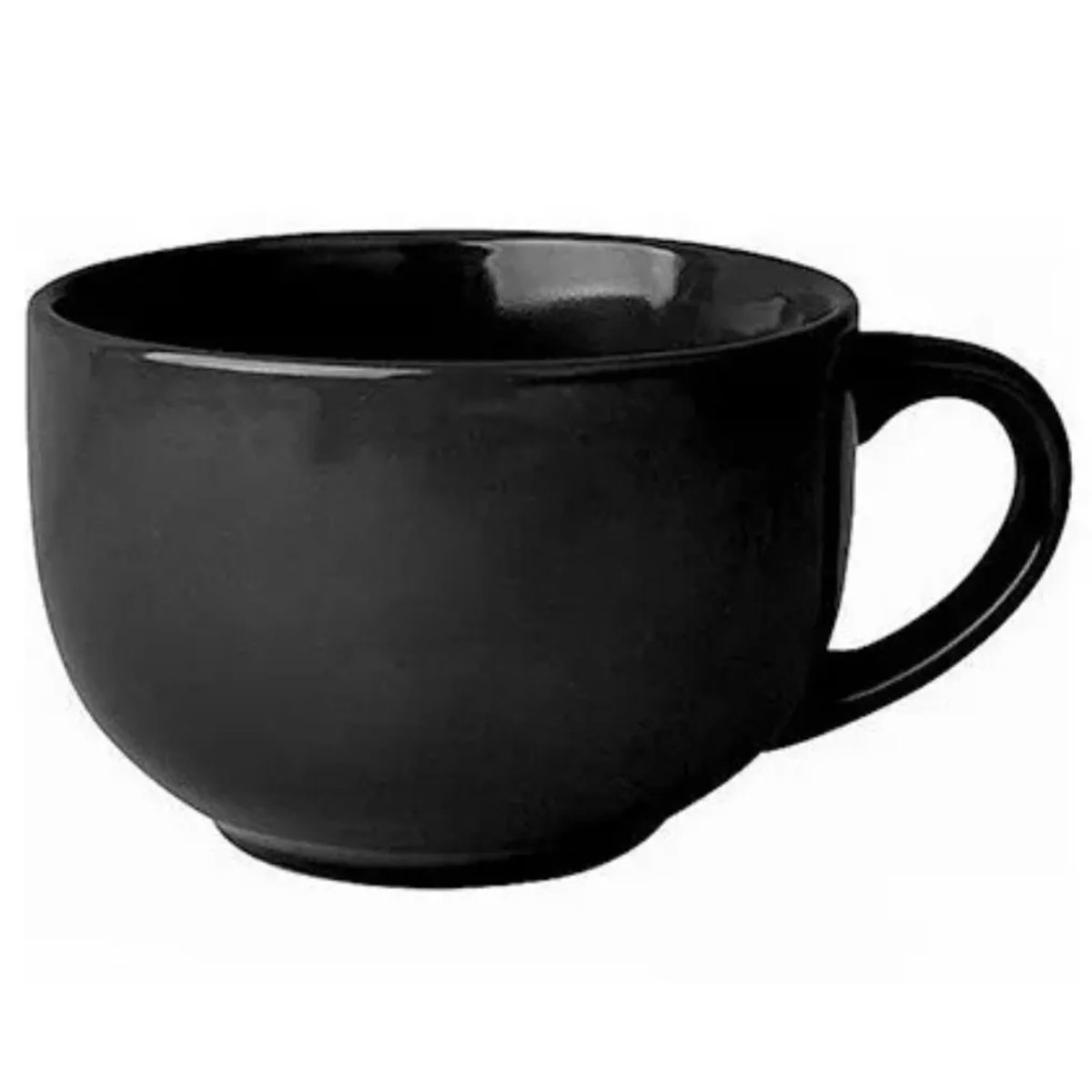 4 Tazas Jumbo Negra De 750 Ml