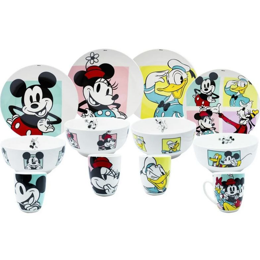 Vajilla Mickey and Friends 4 personas Porcelana